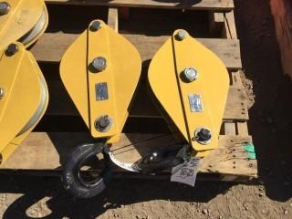 Lot of (2) Pulley Blocks 64 Ton.