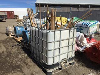 Tote of Shovels and Racks.