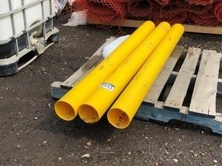 Lot of (3) High Vis Safety Pole Covers.