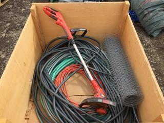 Lot of Assorted Garden Hose & Chicken Wire.