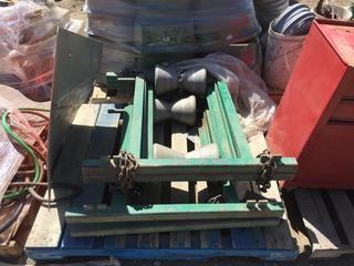 Lot of (3) Pipe Roller Stands.