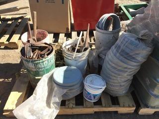 Lot of Assorted 10" Plastic Access Panels, Metal Couplers & Binding Straps.