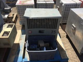 Marcus 75 KVA Transformer c/w misc Switches.