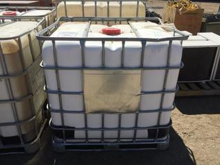 1000 L Tote Containing Envirotec II Rhino Snot Dust Control Agent.