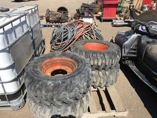 Lot of (4) 12-16.5 Skid Steer Tires w/Rims To Fit Bobcat.