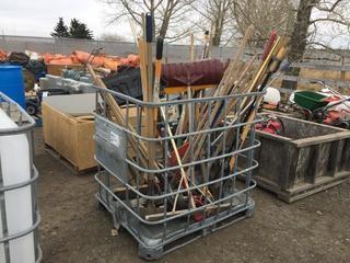 Lot of Assorted Shovels & Picks.