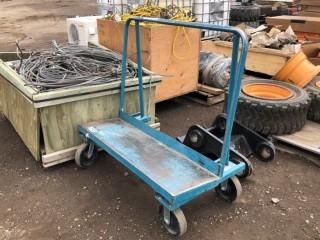 44" Metal Rolling Material Cart.