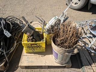 Lot of Assorted Wire Ties, 3/4" Banding & Misc. Galvanized Ties.