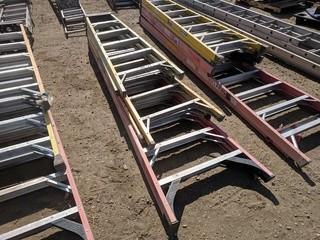 Lot of (1) 6', (1) 8', (1) 10' Fiberglass Step Ladders.