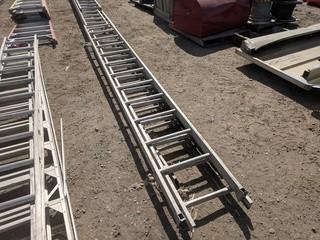 Lot of (3) 13' Aluminum Extension Ladders.