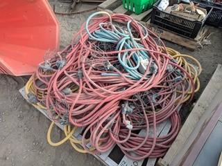 Lot of Assorted Extension Cord & Temporary String Lighting.