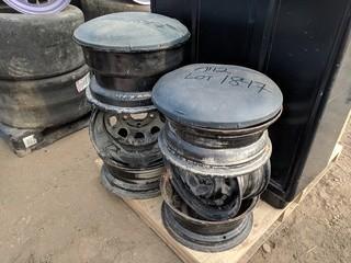 Lot of (2) Custom Made Automotive Rim Bar Stools.