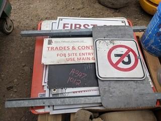 Lot of Assorted Traffic Control Signs.