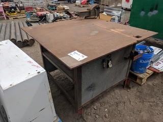 Metal Work Bench 48"x48"x35" c/w 6" Bench Vise.