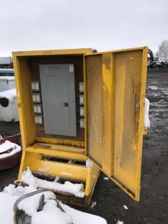 Steel Encased Portable Electrical Distribution Panel.