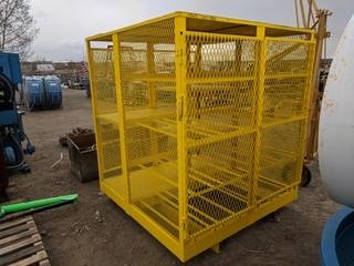 Steel Horizontal & Vertical Propane Storage Cage c/w Access on Both Sides 66"x69"x72".