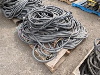 Lot of Assorted High Amperage H/D Rubber Armored Power Supply Cables.