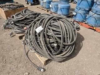 Lot of Assorted High Amperage H/D Rubber Armored Power Supply Cables.