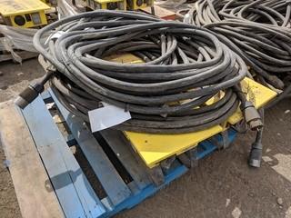 Lot of (4) Assorted Portable Power Distribution  Units & Assorted High Amperage Power Supply Cables.