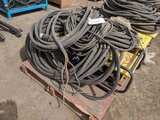 Lot of (4) Assorted Portable Power Distribution  Units & Assorted High Amperage Power Supply Cables.