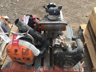 Lot of (2) Leaf Blowers and (2) Two Stroke Motors.