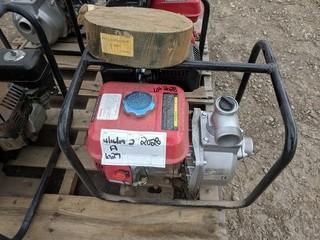 Honda Powered 2" Gas Water Pump c/w Roll of 2" Discharge Hose.