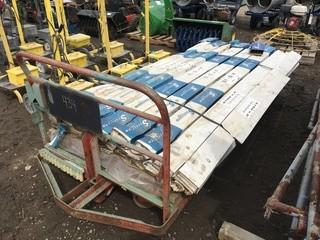 Lot of Assorted Steelform, 8' Off Angle, Tape On Outside Corners c/w 8' Rolling Cart.