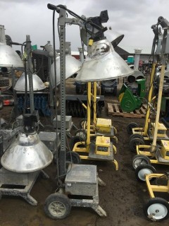 Lot of (3) Metal Halide Portable Electric Work Lamps.