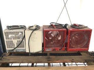 Lot of (4) Assorted 240V Construction Space Heaters.