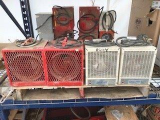 Lot of (4) Assorted 240V Construction Space Heaters.