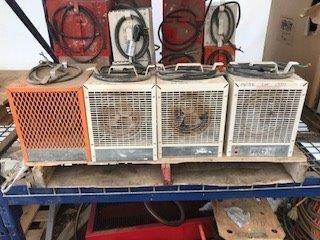 Lot of (4) Assorted 240V Construction Space Heaters.