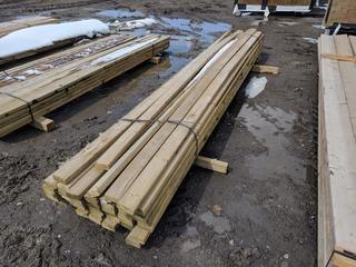 Lot of Approximately (49) 2"x4"x12' Pressure Treated Lumber.