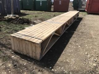 Lot of Approximately (9) 22' 2"x4" Pre Fab Floor Joists.