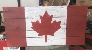 Barn Wood Canada Flag