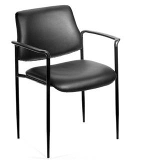 Palazzolo Stackable Guest Chair, Black