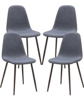 Capasso Upholstered Dining Chair, Grey, Set Of 4