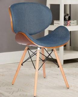Mucklen Upholstered Dining Chair, Blue