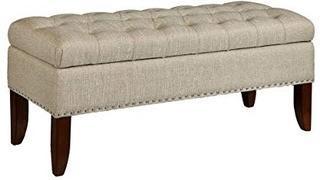 Tackett Hinged Top Button Tufted Upholstered Storage Bench