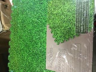 Tadpoles 90 Piece Grass Print Playmat Set, Idividual Panel 12'' W x 12'' D 