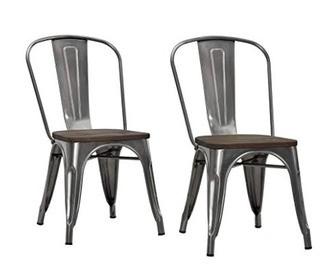 Beavers Dining Chair Rustic Pewter, Set Of 2