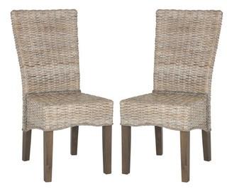 Calypso Dining Chair, White Washed, Set Of 2