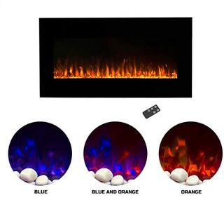 Northwest 80-2000A-36 LED Fire and Ice Electric Fireplace with Remote, 36-Inch