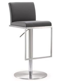 Blagg Adjustable Height Swivel Bar Stool, Grey