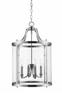 Tessie 4-Light Lantern Pendant, Chrome