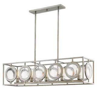 Silvey 5-Light Kitchen Island Pendant Antique Silver