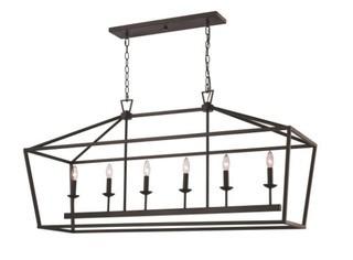 Lacey 6 Light 15 inch Rubbed Oil Bronze Pendant Ceiling Light