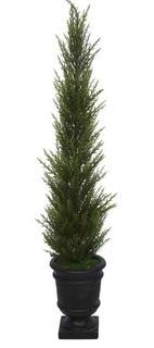 Artificial Cedar Topiary in Urn 37'' H x 7.5'' W x 7.5'' D