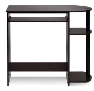 Ketterer Peninsula Computer Desk, Dark Brown