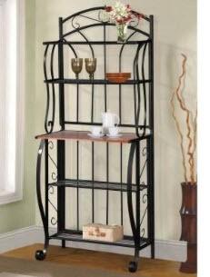 Home Source Industries Modern Bakers Rack - R-0020 BLACK