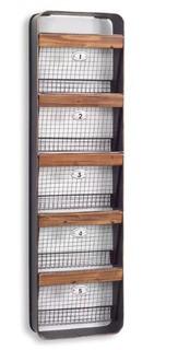 10.25" x 36" x 3.5" 5 Basket Hanging Organizer